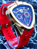 MEGA PROMOÇÃO Relógio Lambo 100% Funcional Pulseira Vermelha Luxo e Destaque PROVA D’ÁGUA + FRETE GRÁTIS