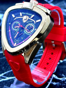 MEGA PROMOÇÃO Relógio Lambo 100% Funcional Pulseira Vermelha Luxo e Destaque PROVA D’ÁGUA + FRETE GRÁTIS