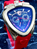 MEGA PROMOÇÃO Relógio Lambo 100% Funcional Pulseira Vermelha Luxo e Destaque PROVA D’ÁGUA + FRETE GRÁTIS