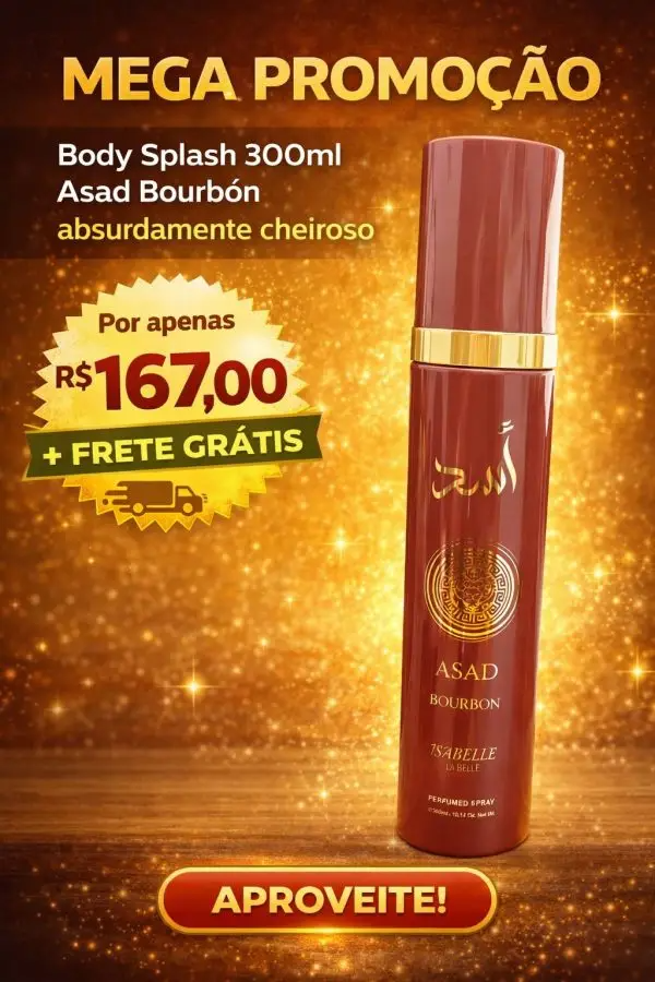 BODY SPLASH ASAD BOURBON 300ml Absurdamente Cheiroso + FRETE GRÁTIS