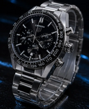 MEGA PROMOÇÃO Relógio Tag Carrera Prata Mostrador Preto em Aço Inox Absurdamente Luxuoso e Sofisticado + FRETE GRÁTIS